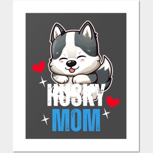 Husky Dog Mom Kawaii Posters and Art